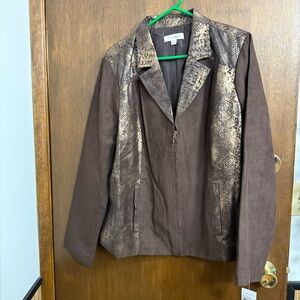 Studio Works Women's Dark Gray Blazer 18 NWT